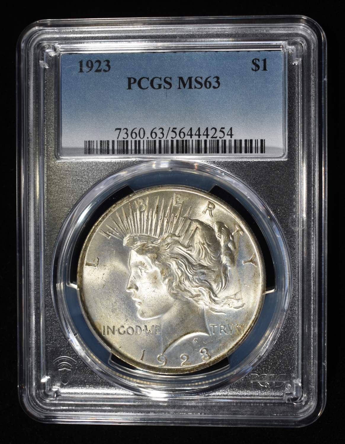 1923 PEACE DOLLAR PCGS MS-63