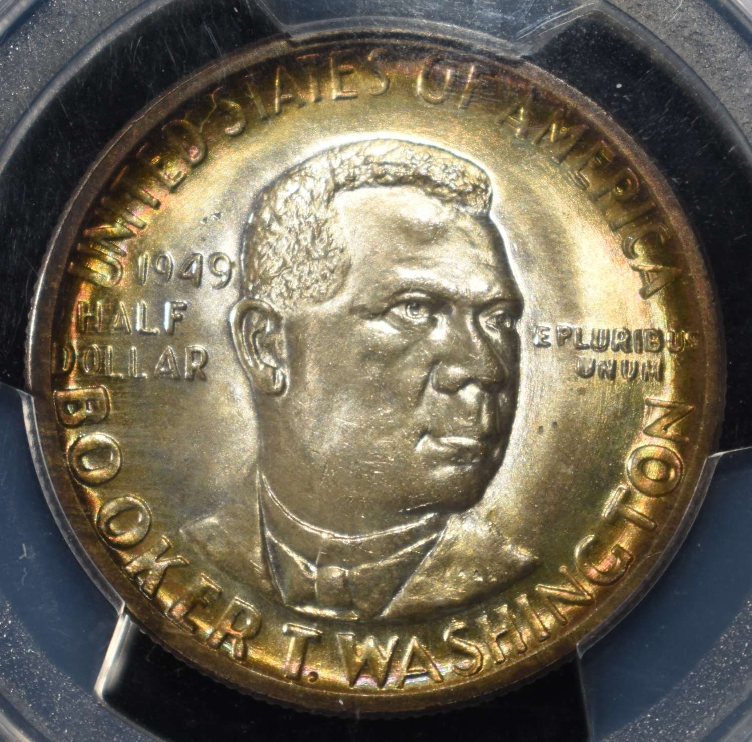 1949 50C COMMEM BOOKER T. WASHINGTON PCGS MS67+