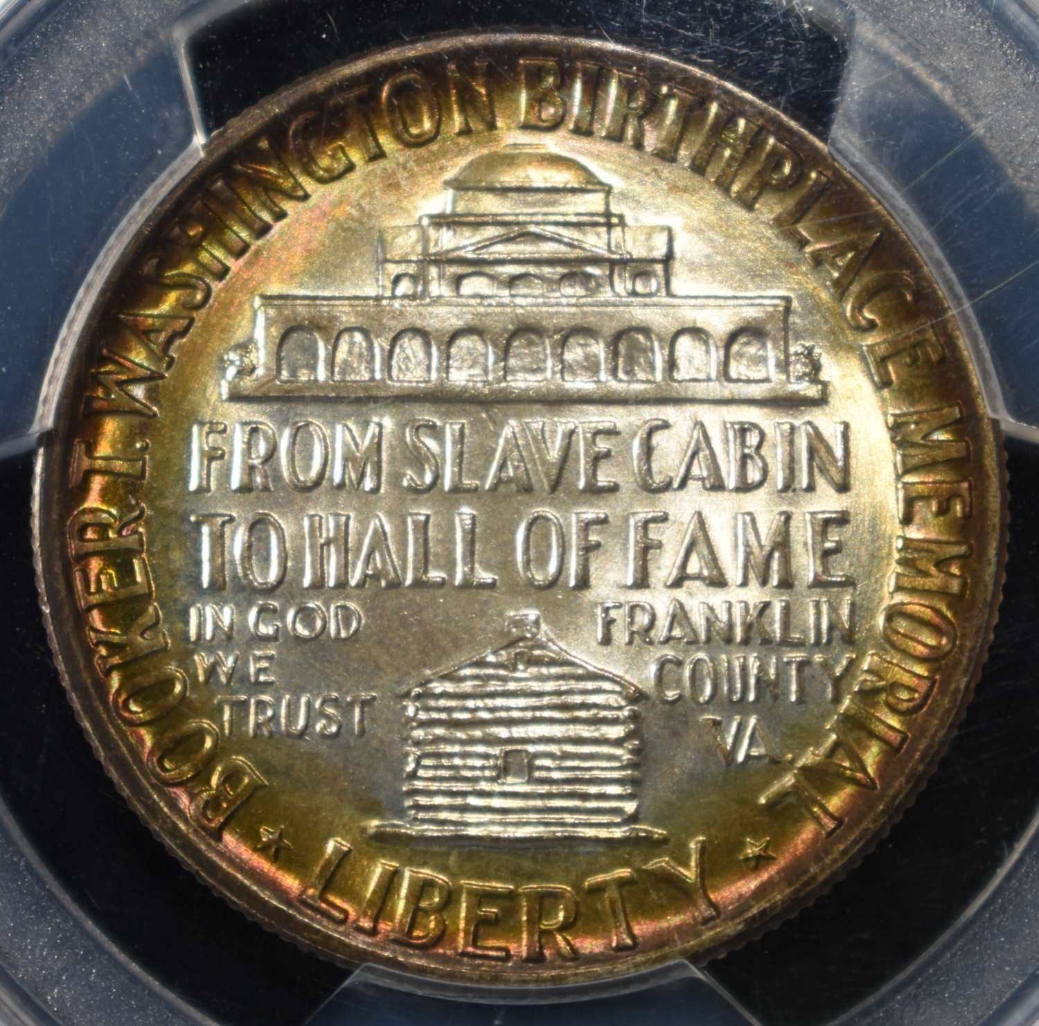 1949 50C COMMEM BOOKER T. WASHINGTON PCGS MS67+