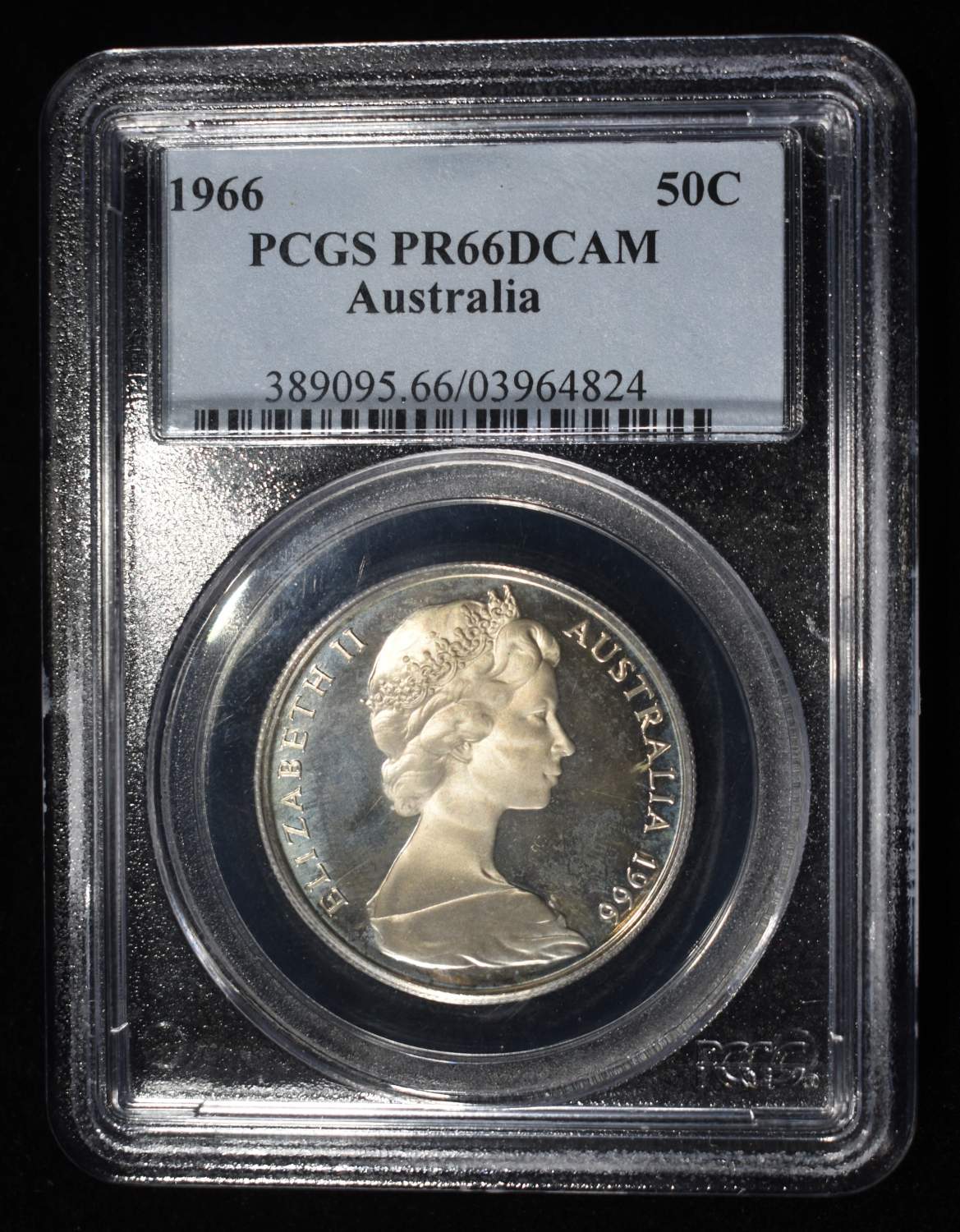 1966 AUSTRALIA 50C PCGS PR66 DCAM
