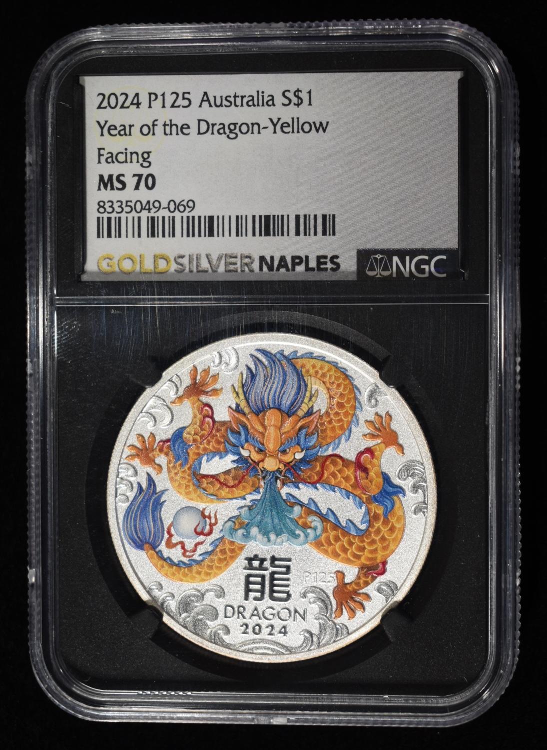 2024 P125 $1 AUS YEAR OF THE DRAGON NGC MS70