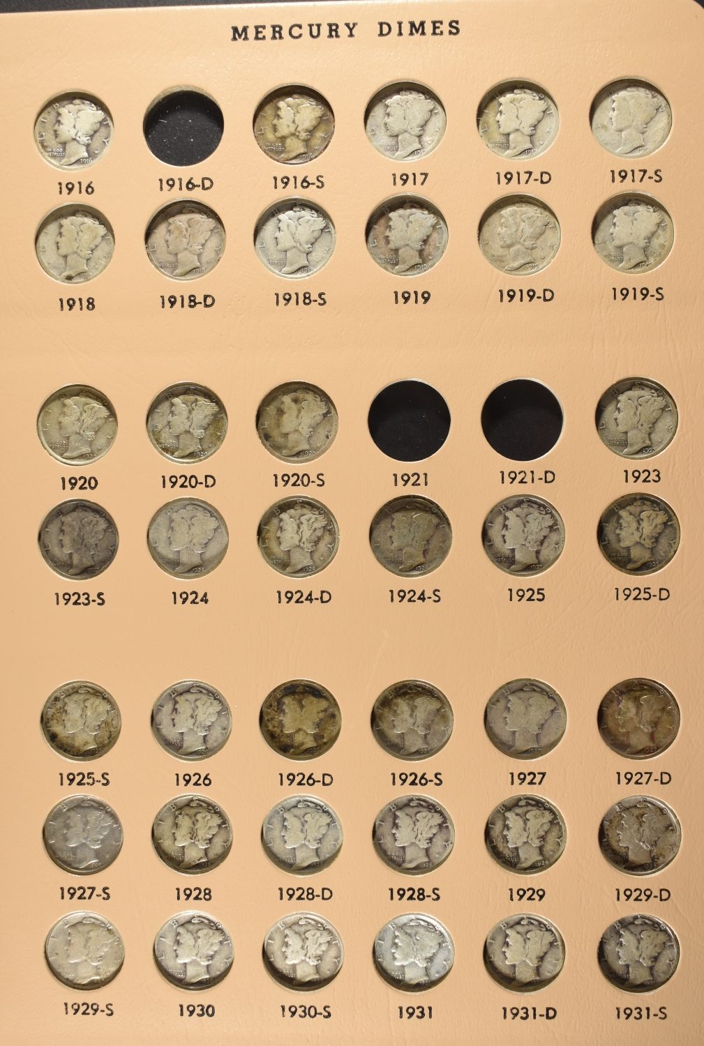 MERURY DIMES 1916-1945 DANSCO ALBUM