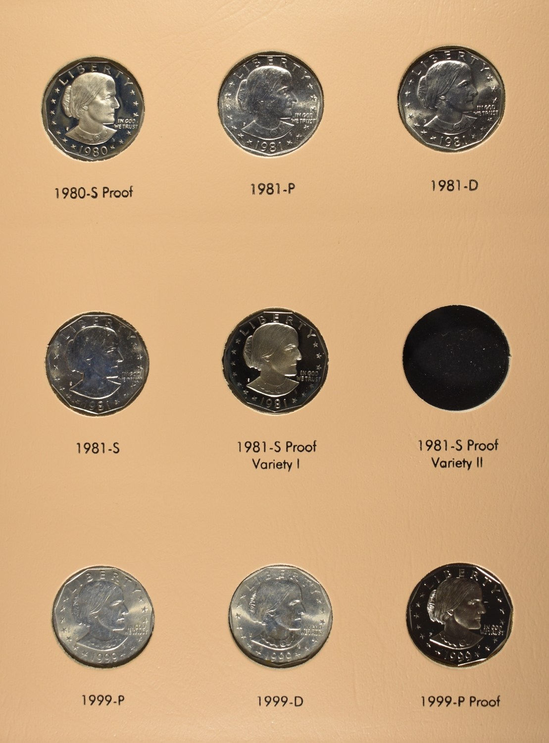 SUSAN B ANTHONY DOLLARS DANSCO ALBUM