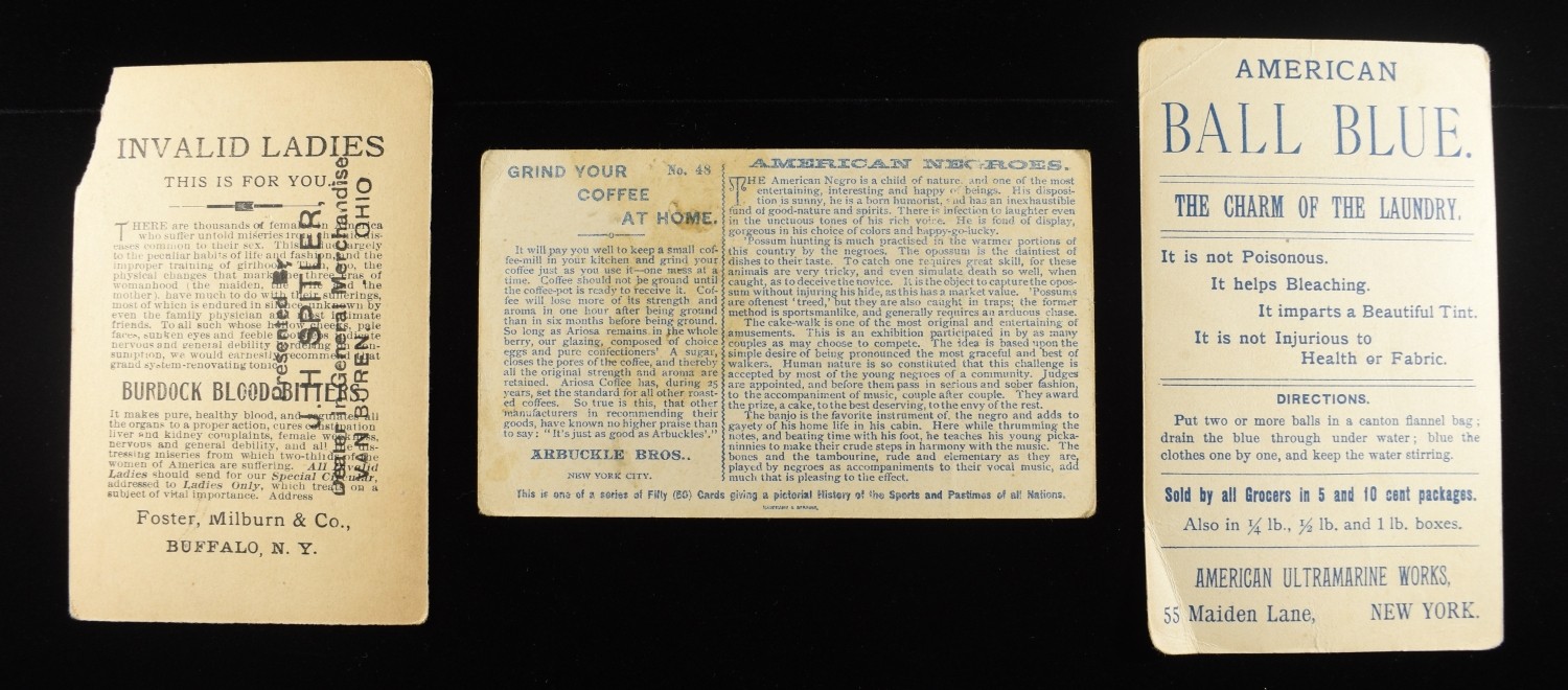 (3) VINTAGE ADVERTISEMENT CARDS