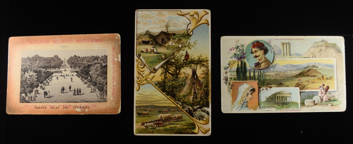 (3) VINTAGE ADVERTISEMENT CARDS