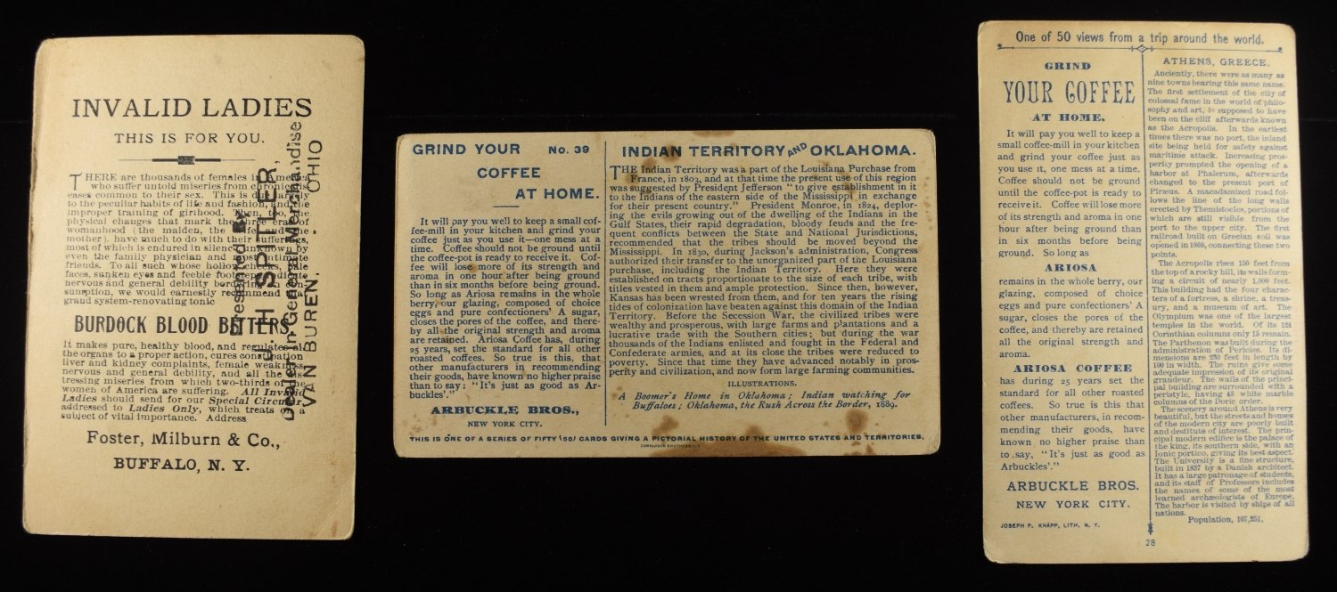 (3) VINTAGE ADVERTISEMENT CARDS