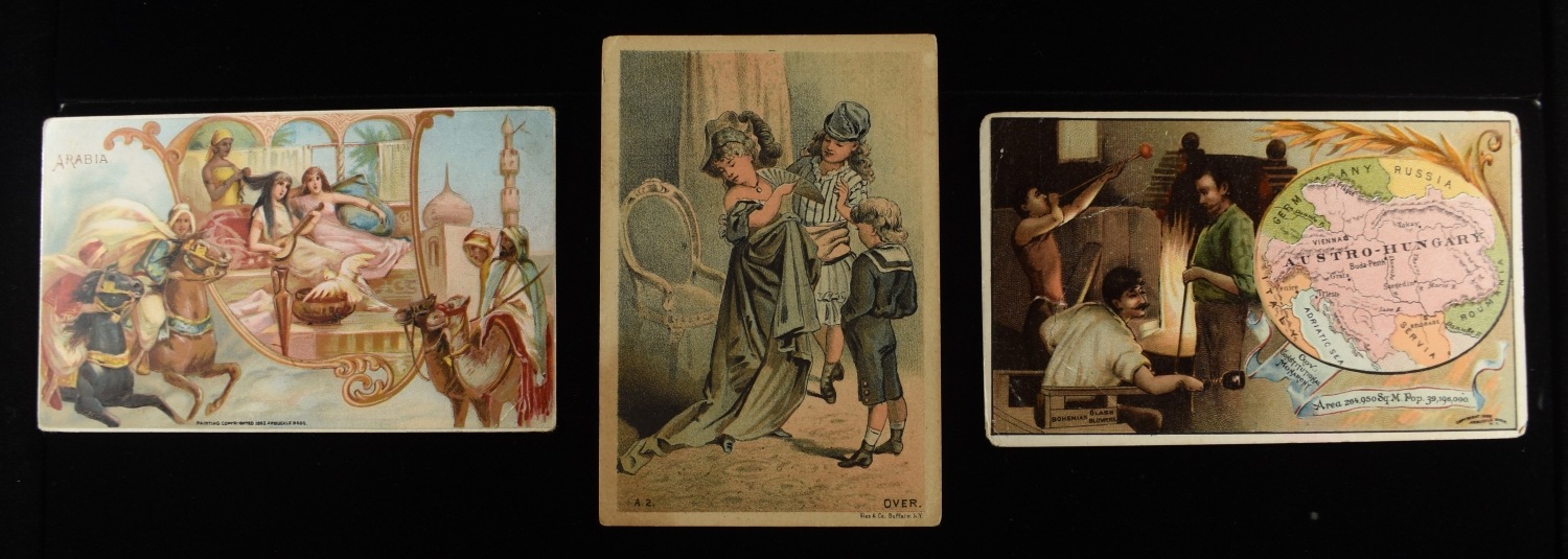 (3) VINTAGE ADVERTISEMENT CARDS