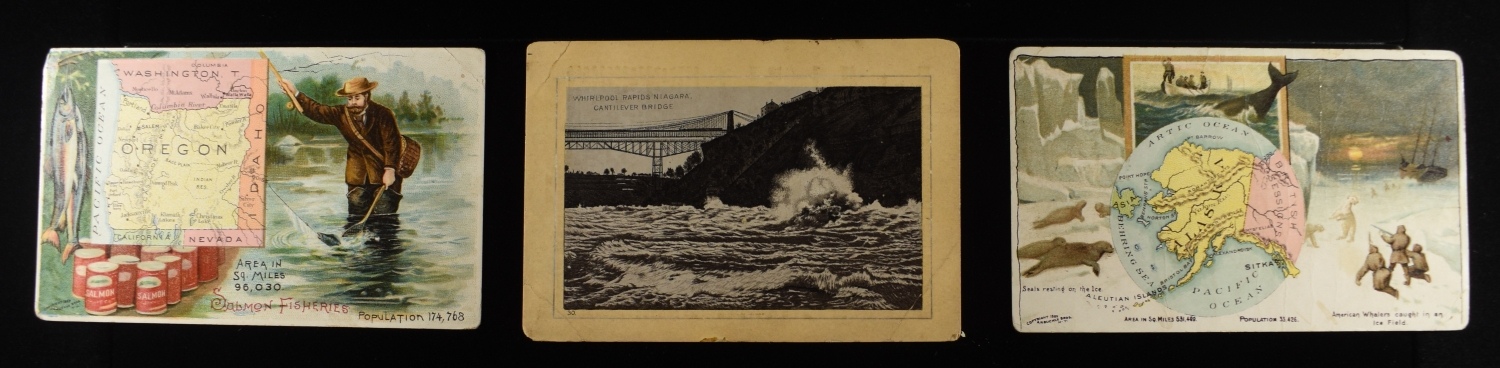 (3) VINTAGE ADVERTISEMENT CARDS