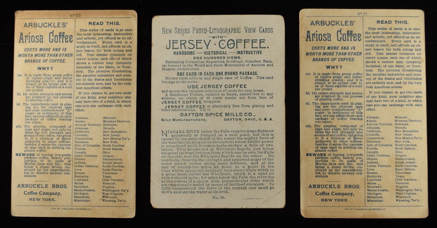 (3) VINTAGE ADVERTISEMENT CARDS
