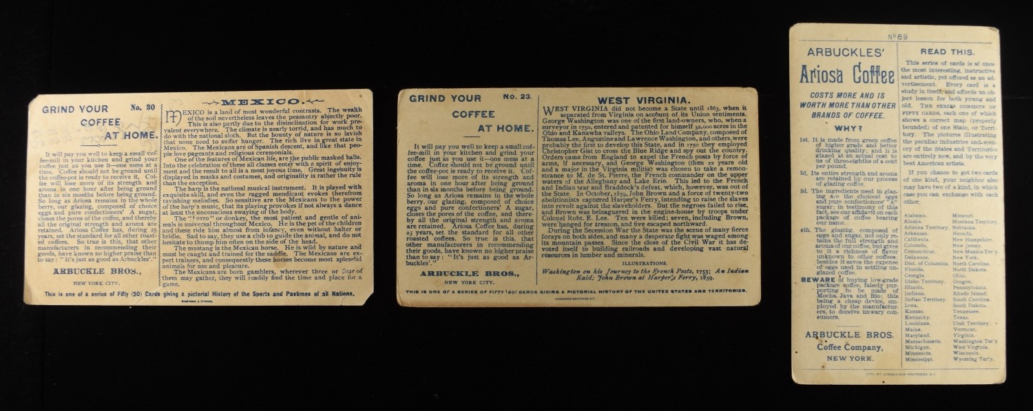 (3) VINTAGE ADVERTISEMENT CARDS