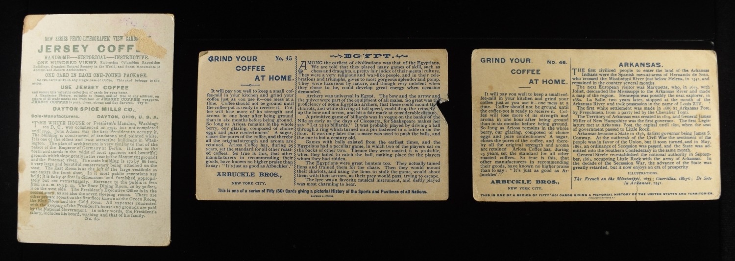 (3) VINTAGE ADVERTISEMENT CARDS