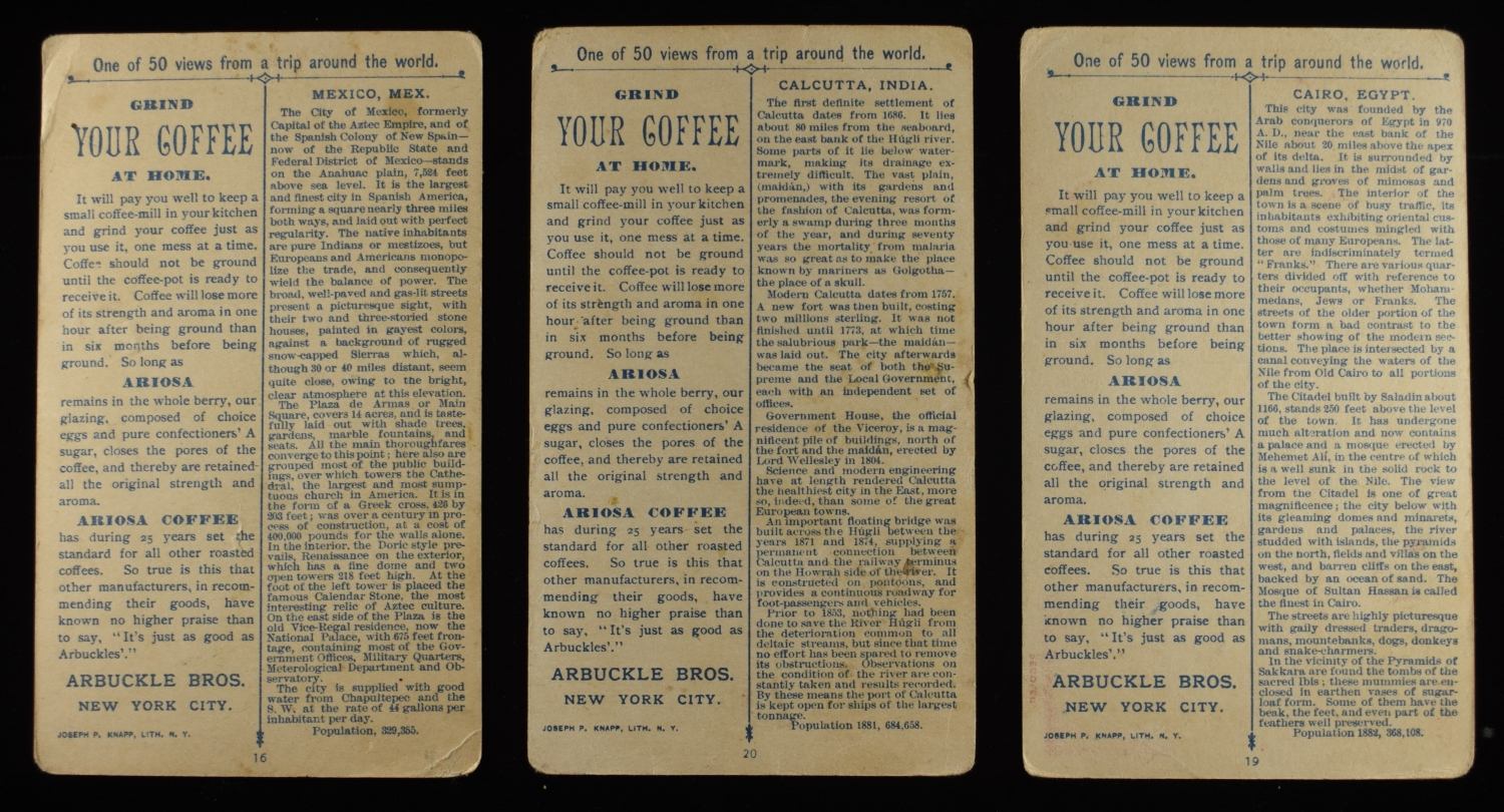 (3) VINTAGE ADVERTISEMENT CARDS