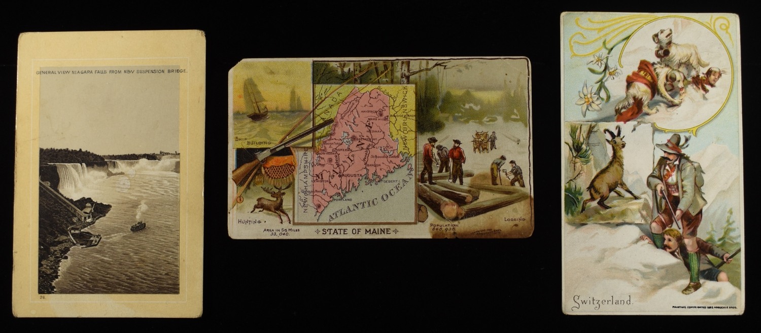 (3) VINTAGE ADVERTISEMENT CARDS