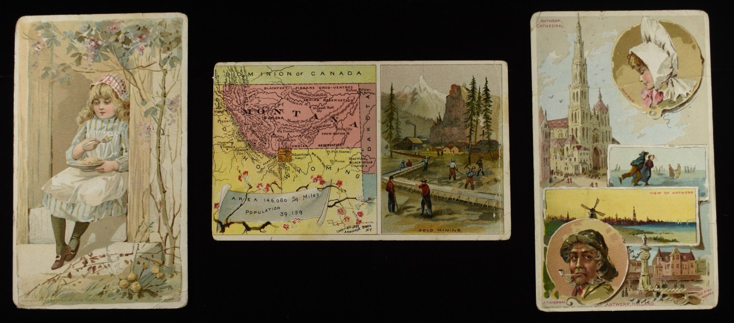 (3) VINTAGE ADVERTISEMENT CARDS