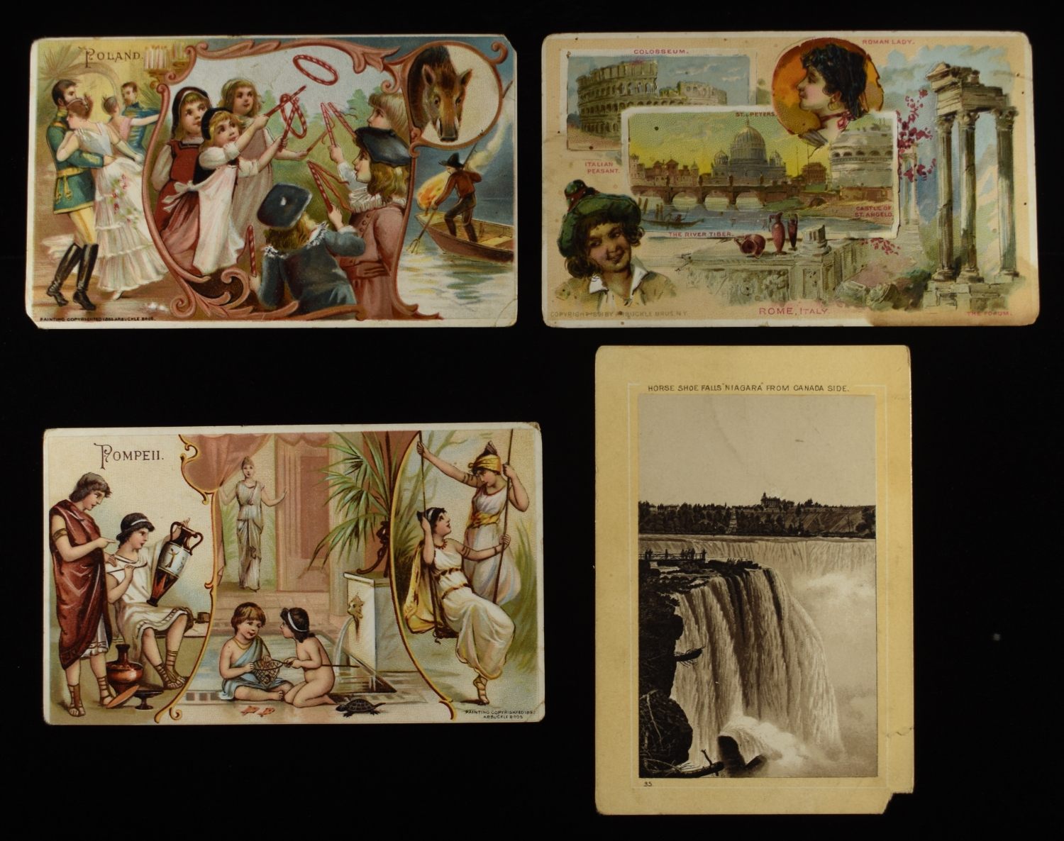 (3) VINTAGE ADVERTISEMENT CARDS