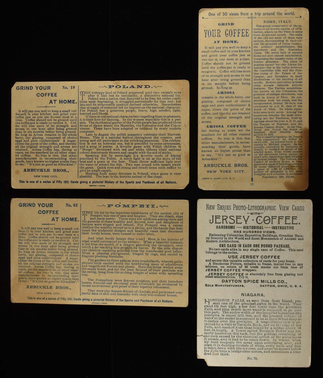 (3) VINTAGE ADVERTISEMENT CARDS