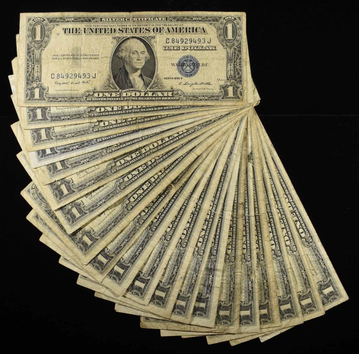 (20) $1 SILVER CERTIFICATES