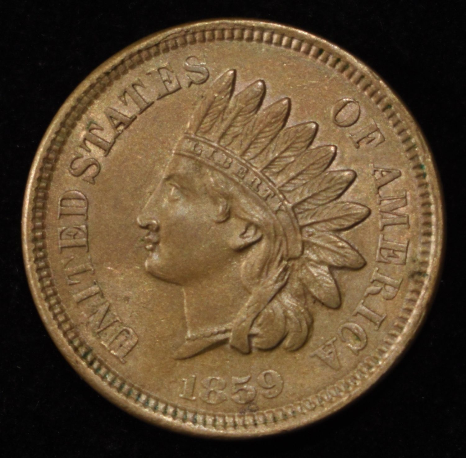 1859 INDIAN CENT AU