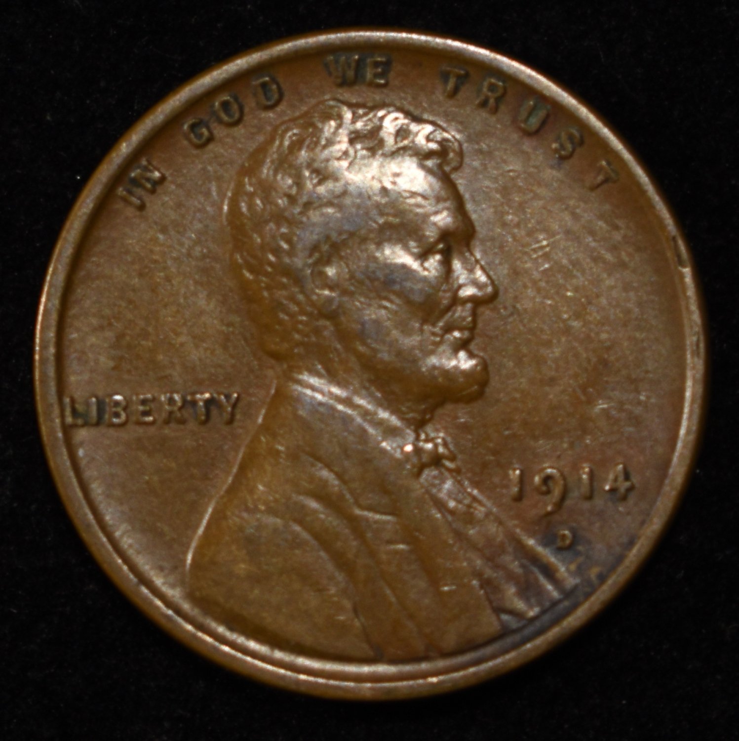 1914-D LINCOLN CENT XF