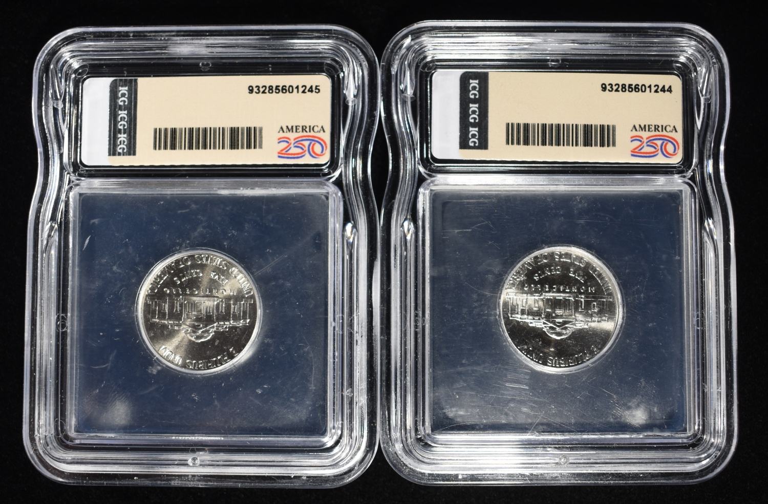 (2) 1776-2026-D JEFFERSON NICKELS ICG MS66FS
