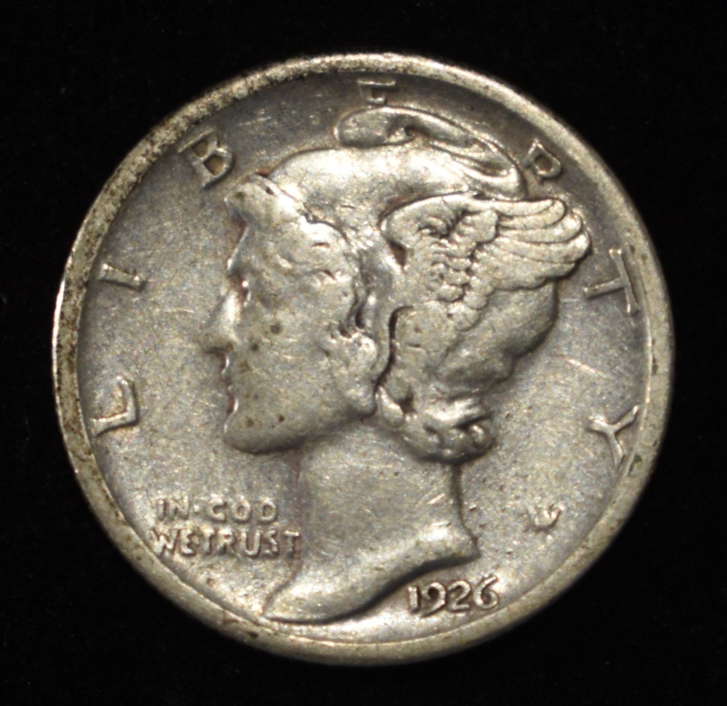 1926-S MERCURY DIME VF/XF
