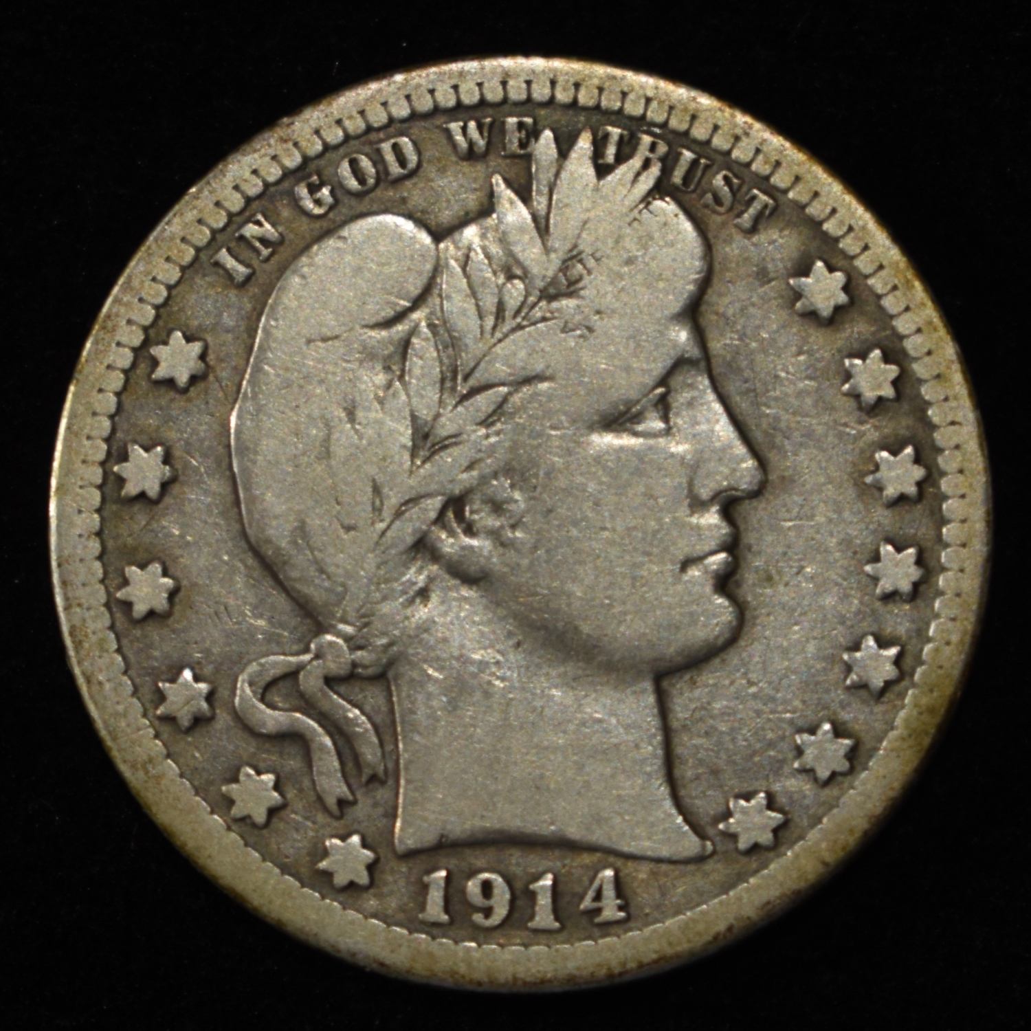 1914-S BARBER QUARTER VG/F