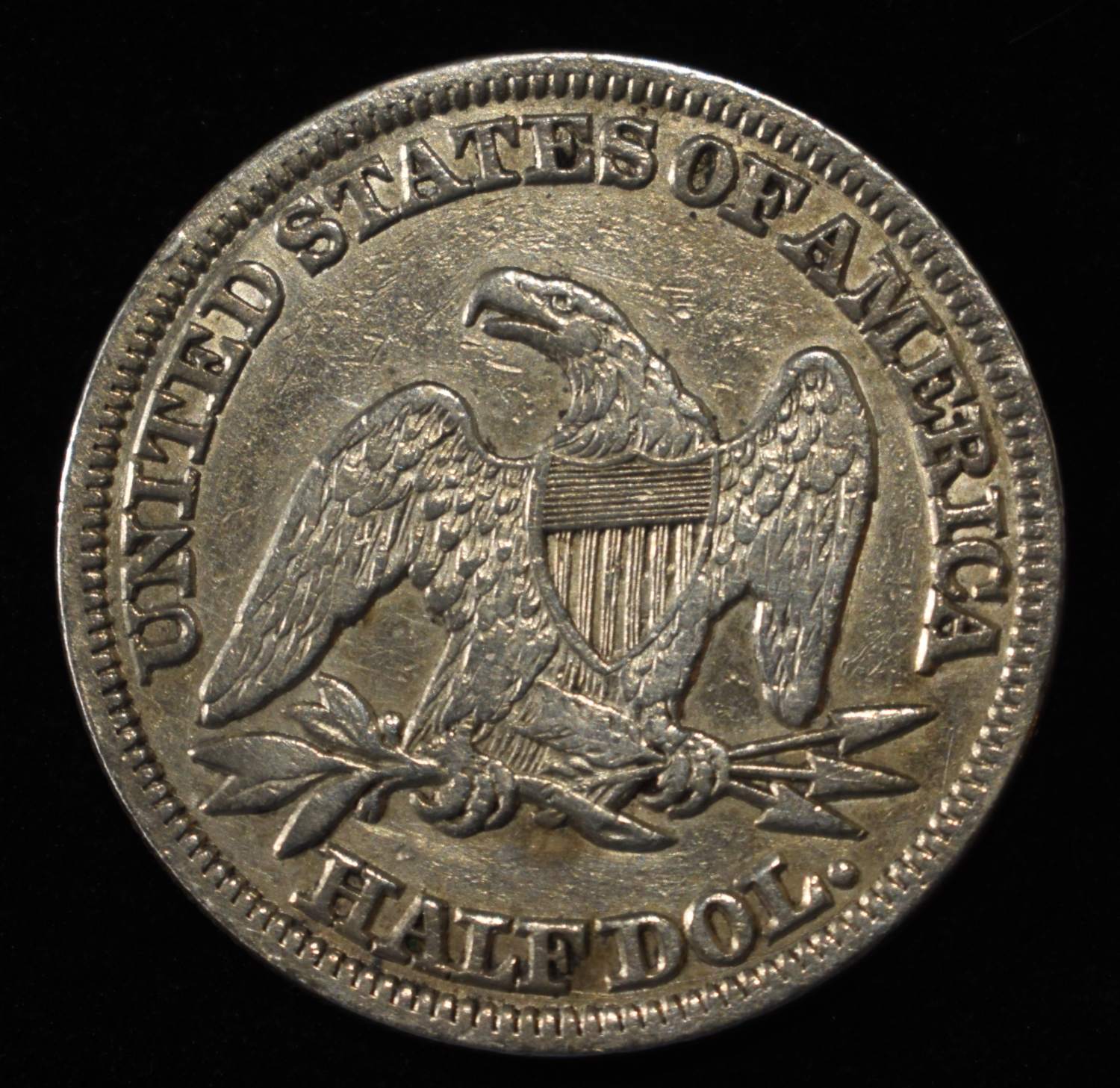 1846 SEATED LIBERTY HALF DOLLAR XF/AU