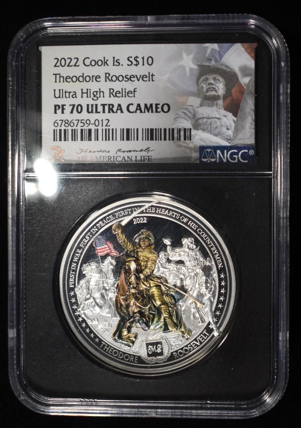 2022 COOK ISLANDS $10 ROOSEVELT NGC PF-70 UCAM