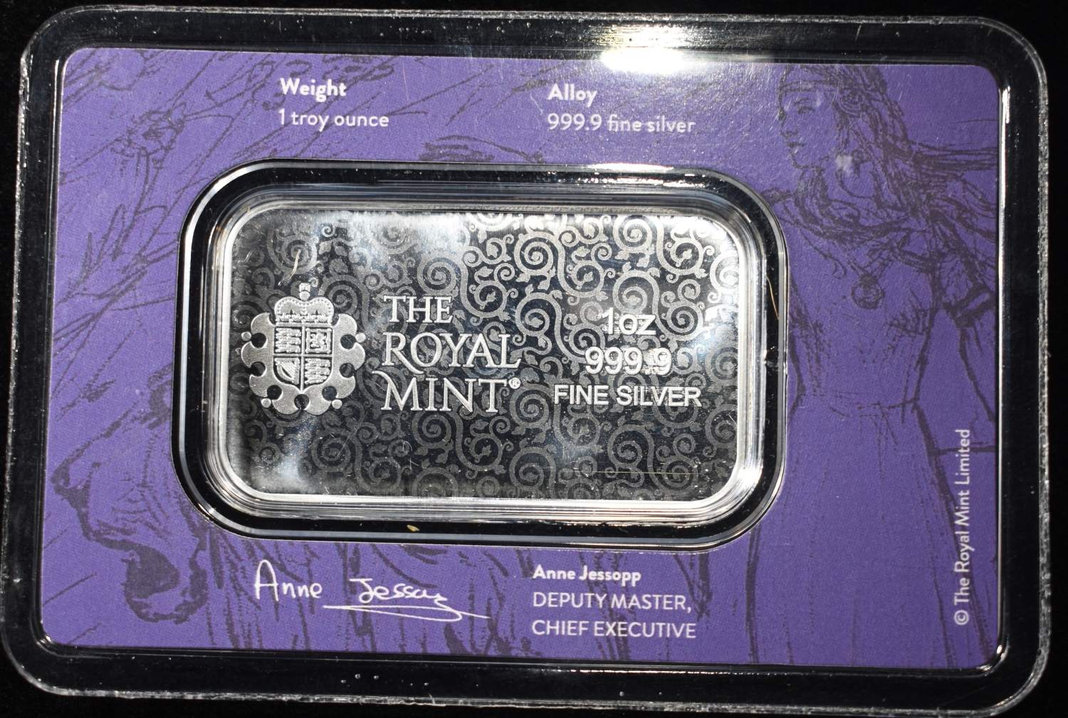 THE ROYAL MINT 1 OZ 0.999 SILVER BAR
