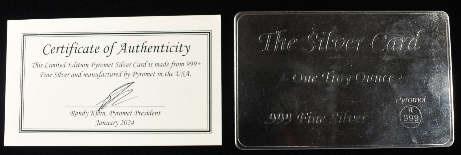 1 OZ 0.999 SILVER CARD