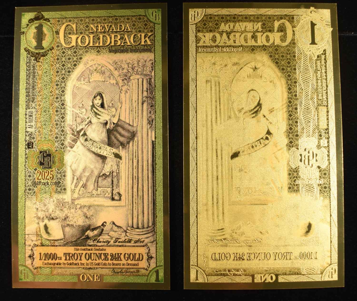 (7) $1 GOLDBACKS 1/1000TH TROY OZ 24K GOLD