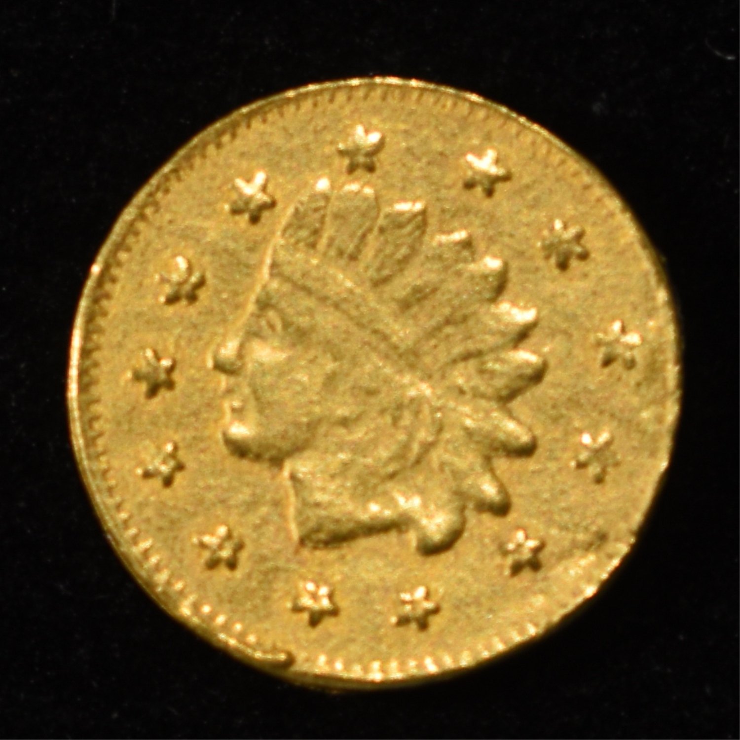 1853 CALIFORNIA 1/4TH GOLD