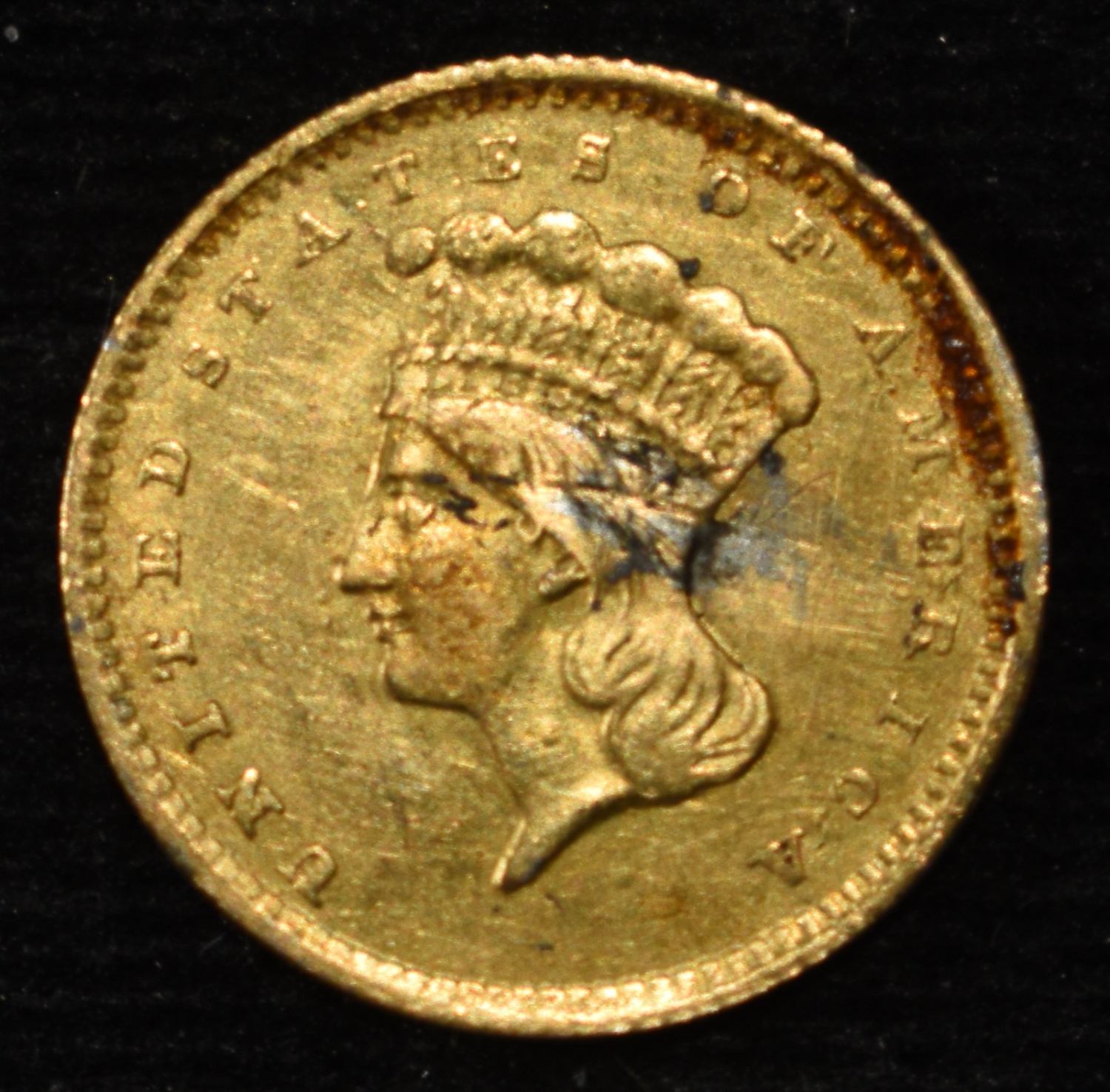 1856 T-3 $1 GOLD EX-JEWELRY