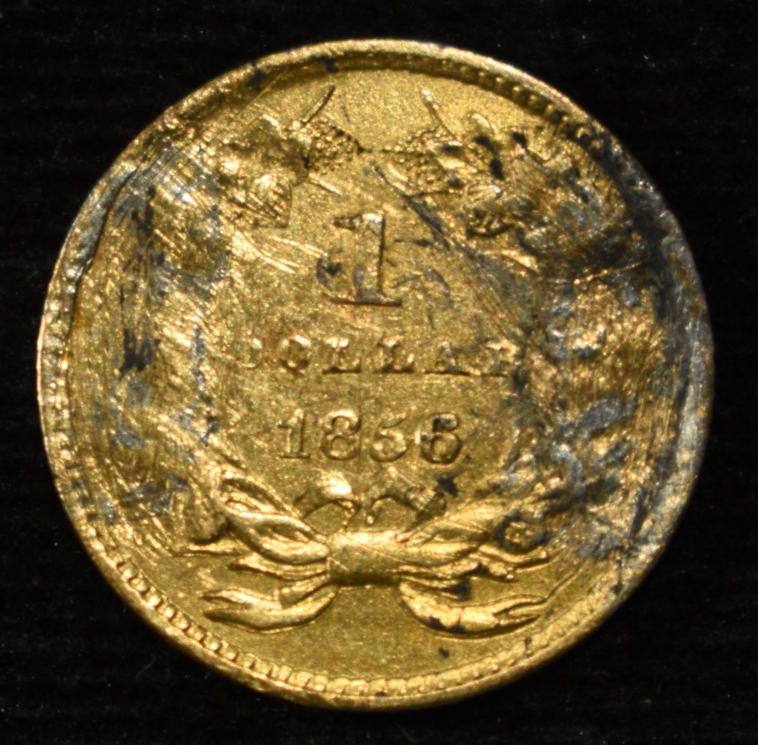 1856 T-3 $1 GOLD EX-JEWELRY