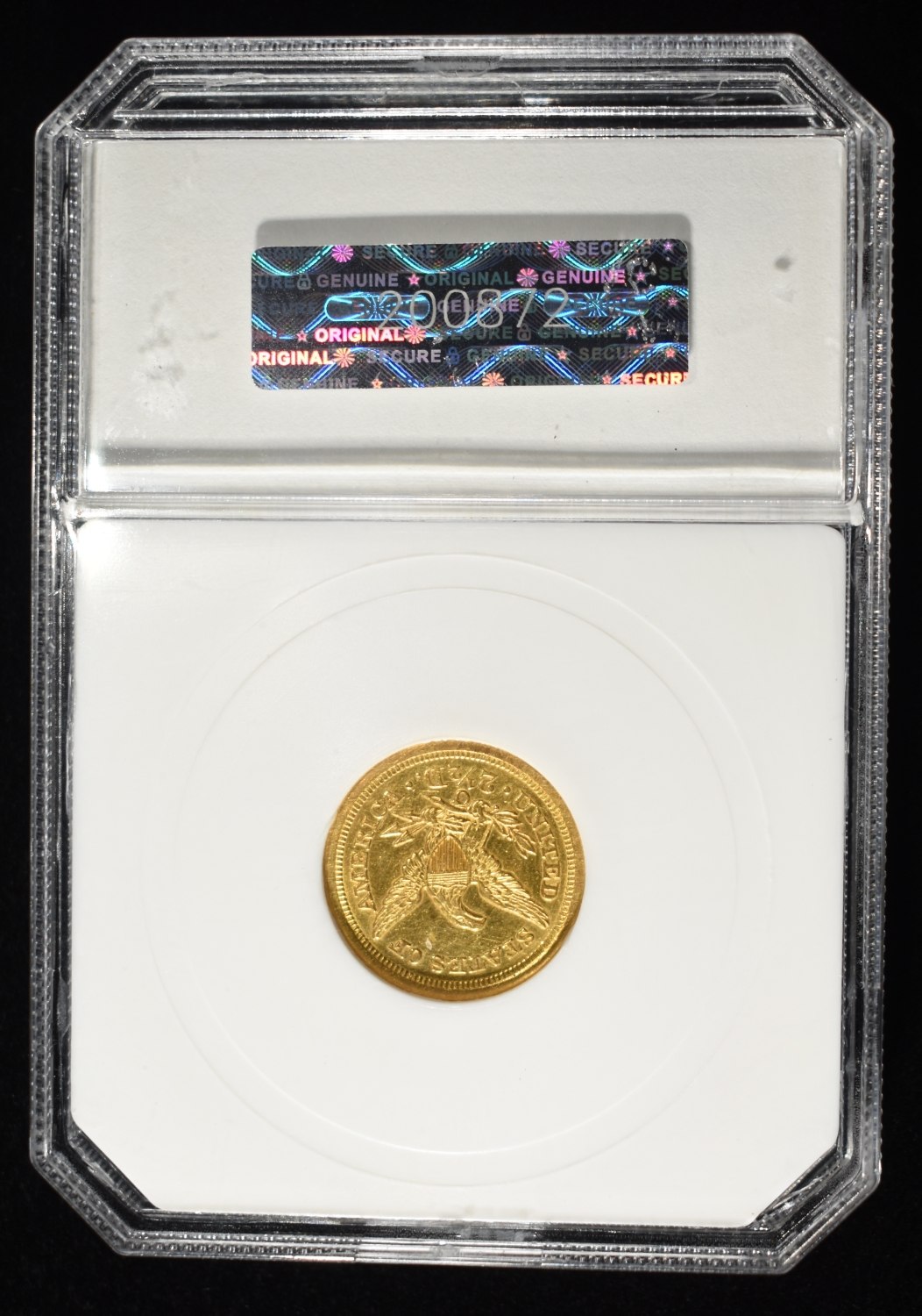 1843-O LARGE DATE $2.5 LIBERTY GOLD PCI BU