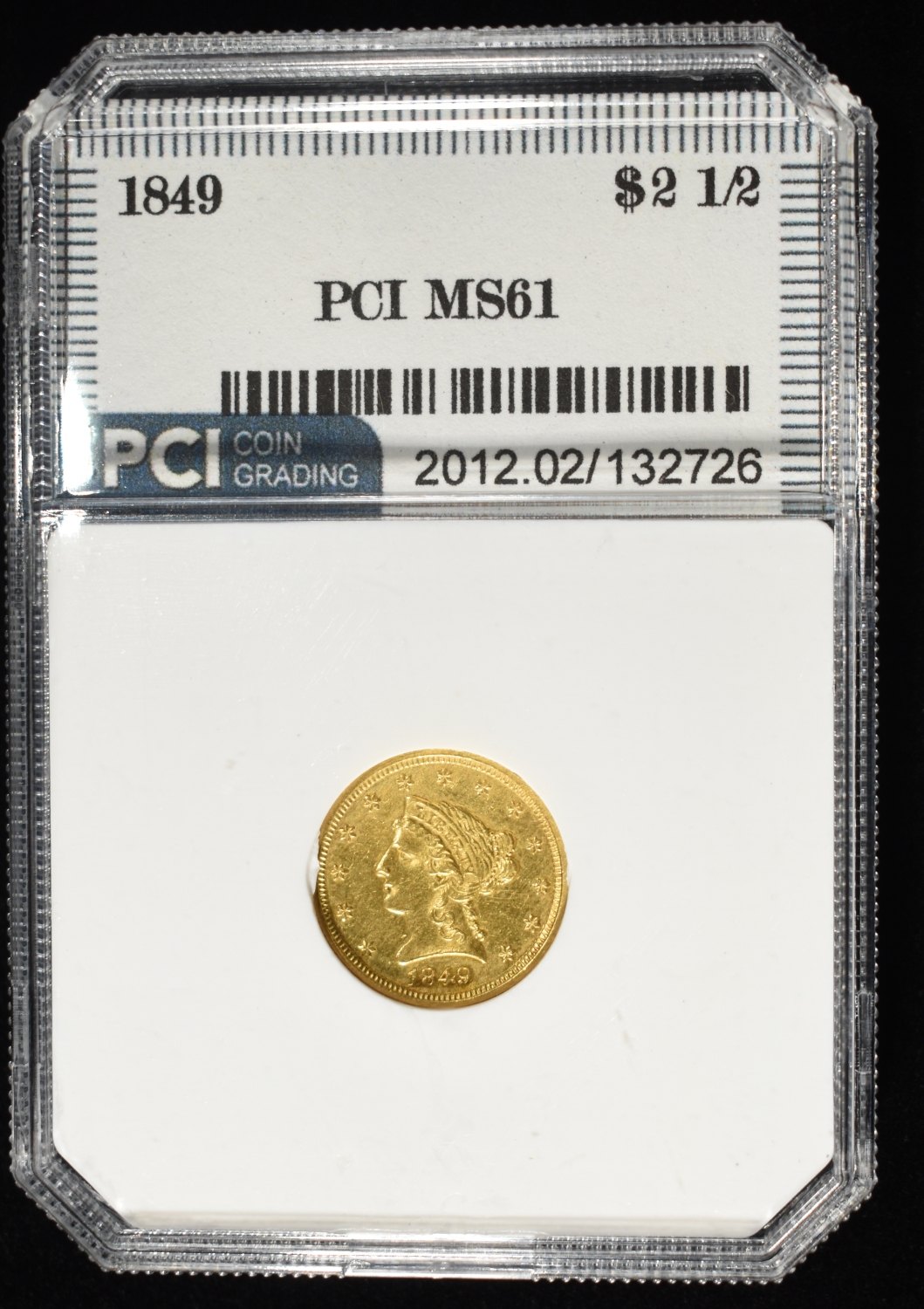 1849 $2.5 LIBERTY GOLD PCI BU