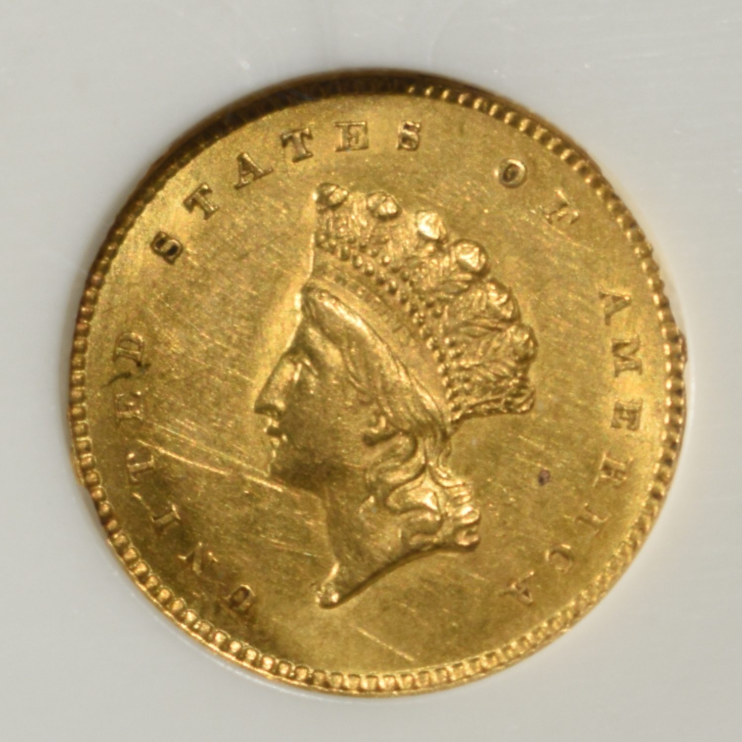 1854 $1 GOLD TYPE2 PCI CH BU