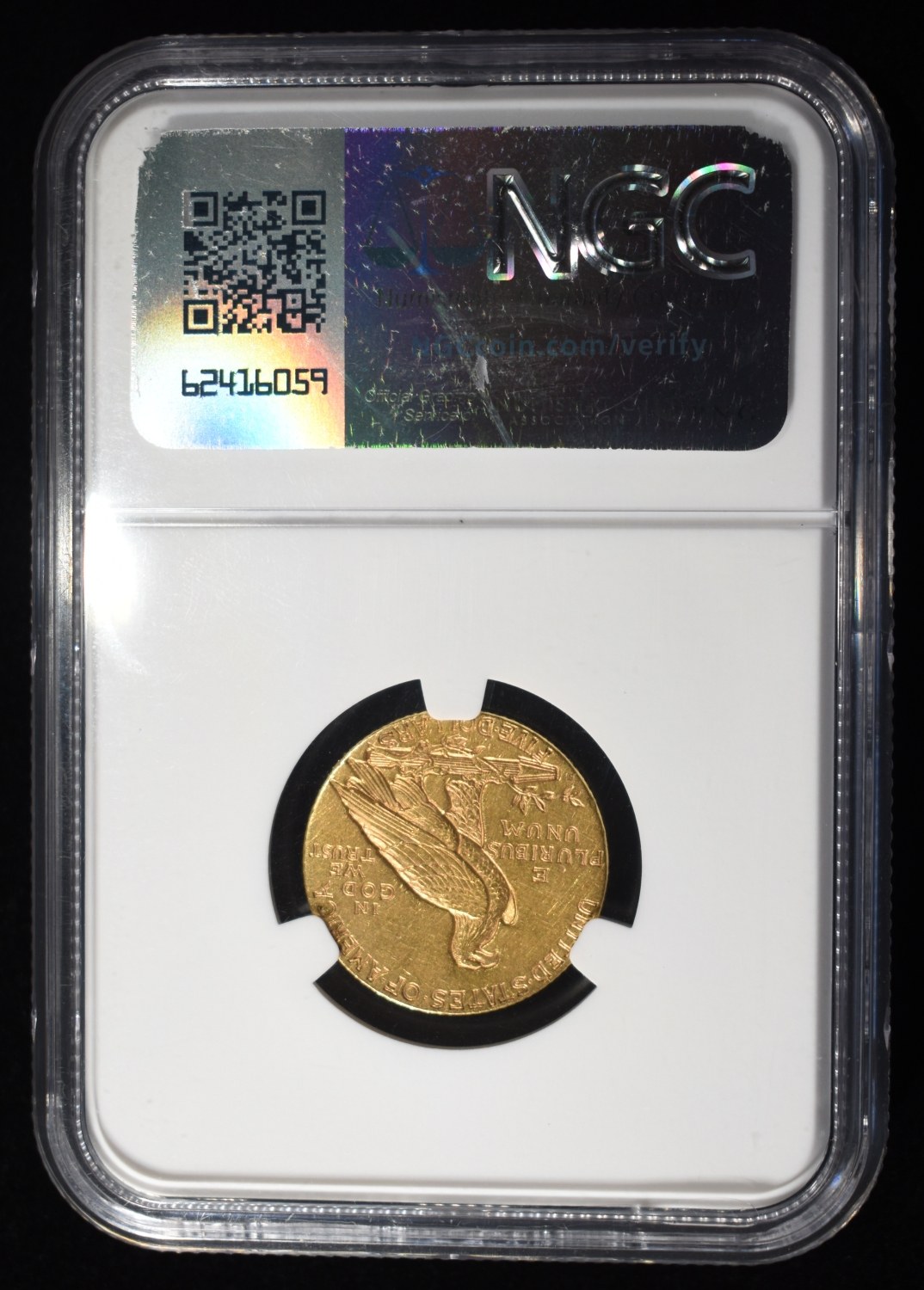 1909-S $5 GOLD INDIAN NGC AU-58