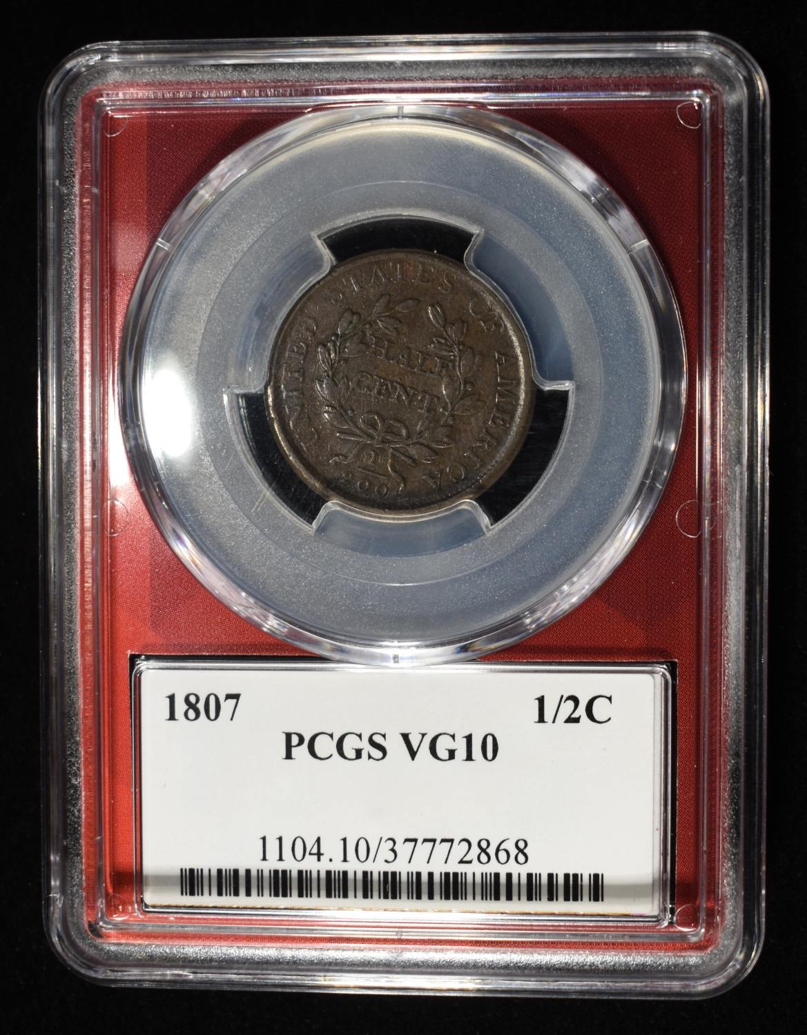1807 1/2 CENT PCGS VG-10