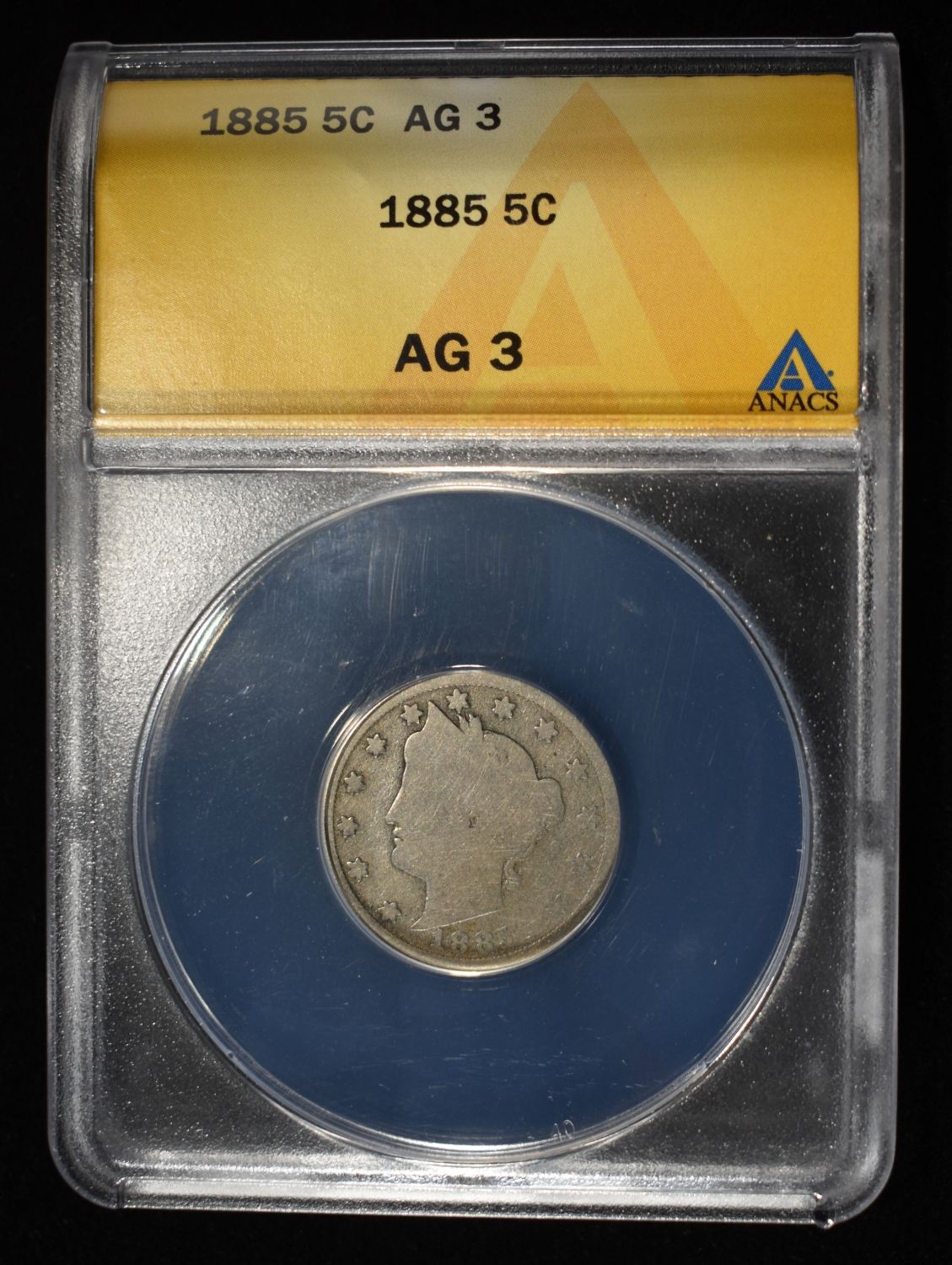 1885 "V" NICKEL AG 3 ANACS