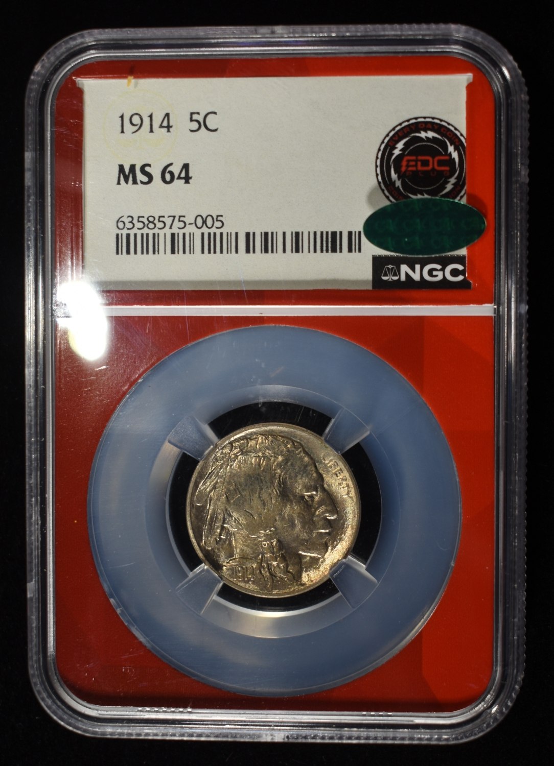 1914 BUFFALO NICKEL NGC MS-64 CAC