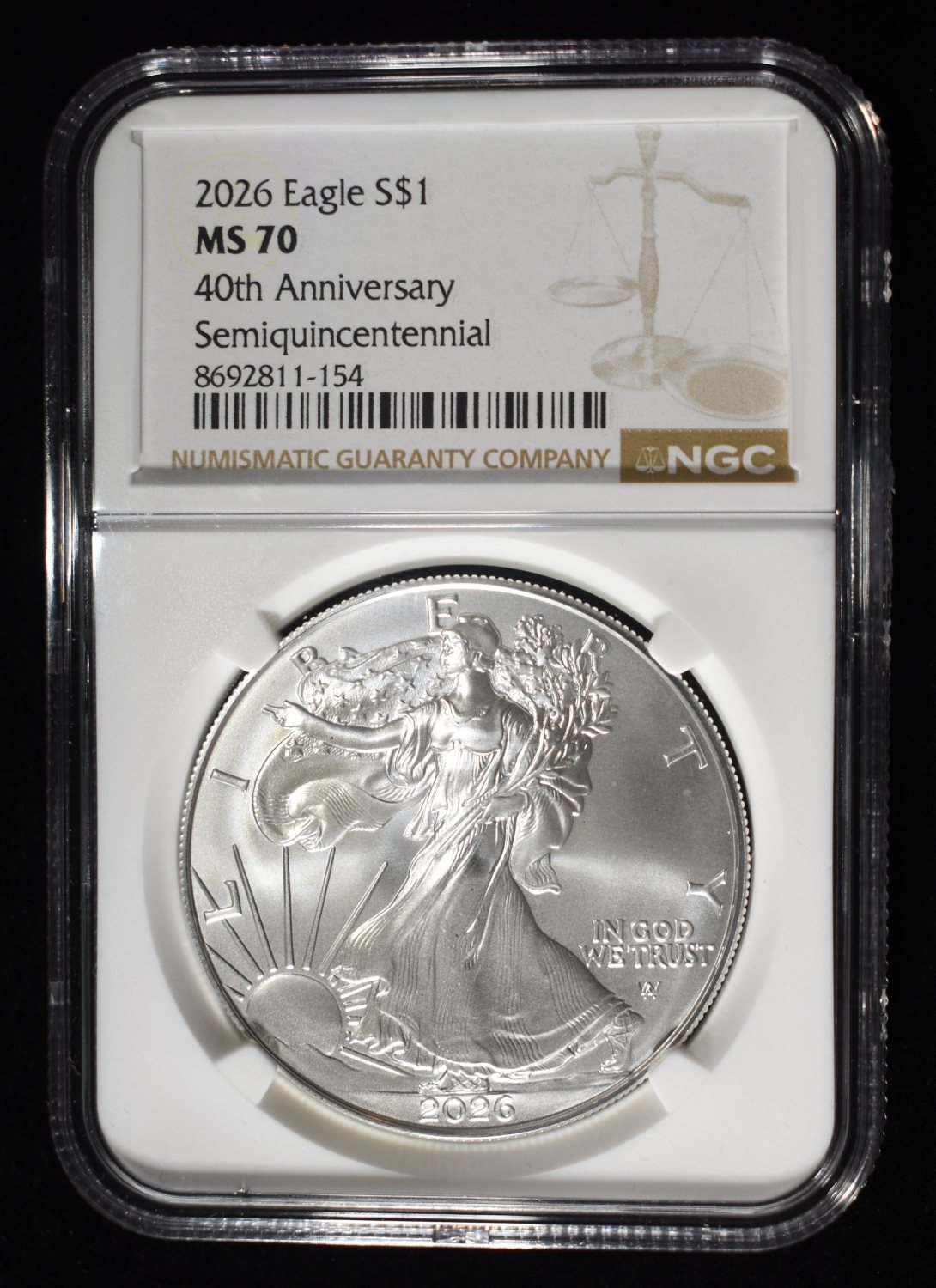 2026 AMERICAN SILVER EAGLE NGC MS70