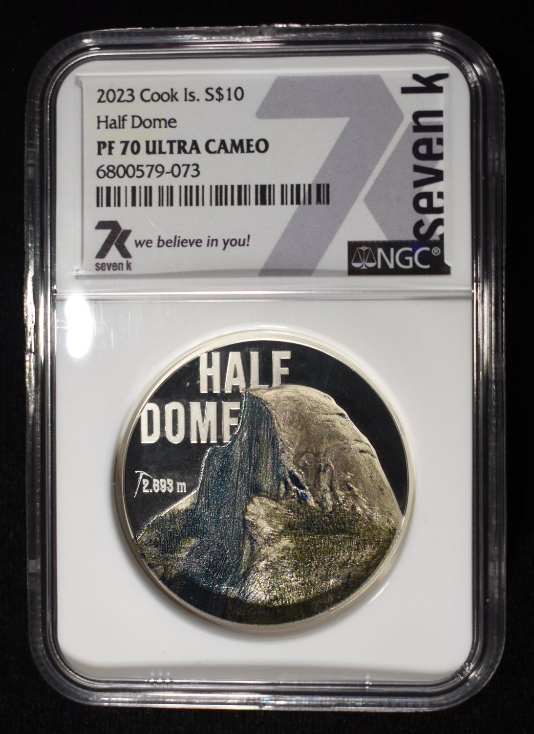 2023 COOK ISLANDS HALF DOME NGC PF70 ULTRA CAMEO
