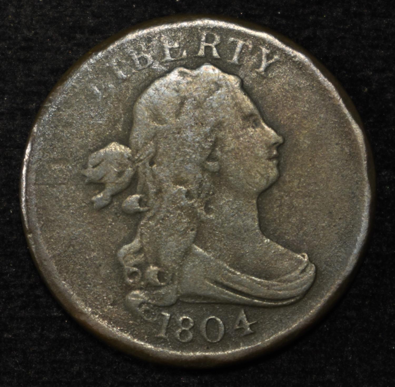 1804 HALF CENT FINE