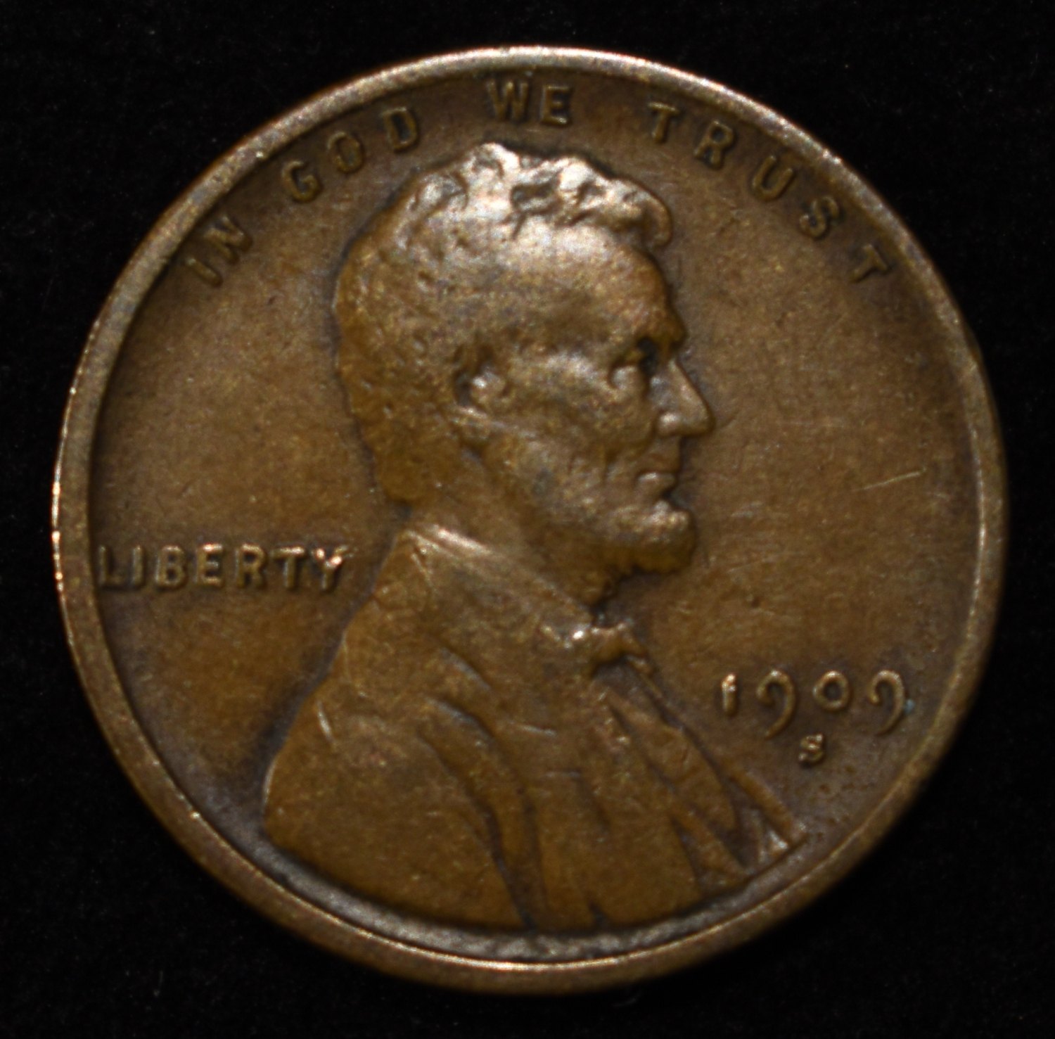 1909-S LINCOLN CENT XF