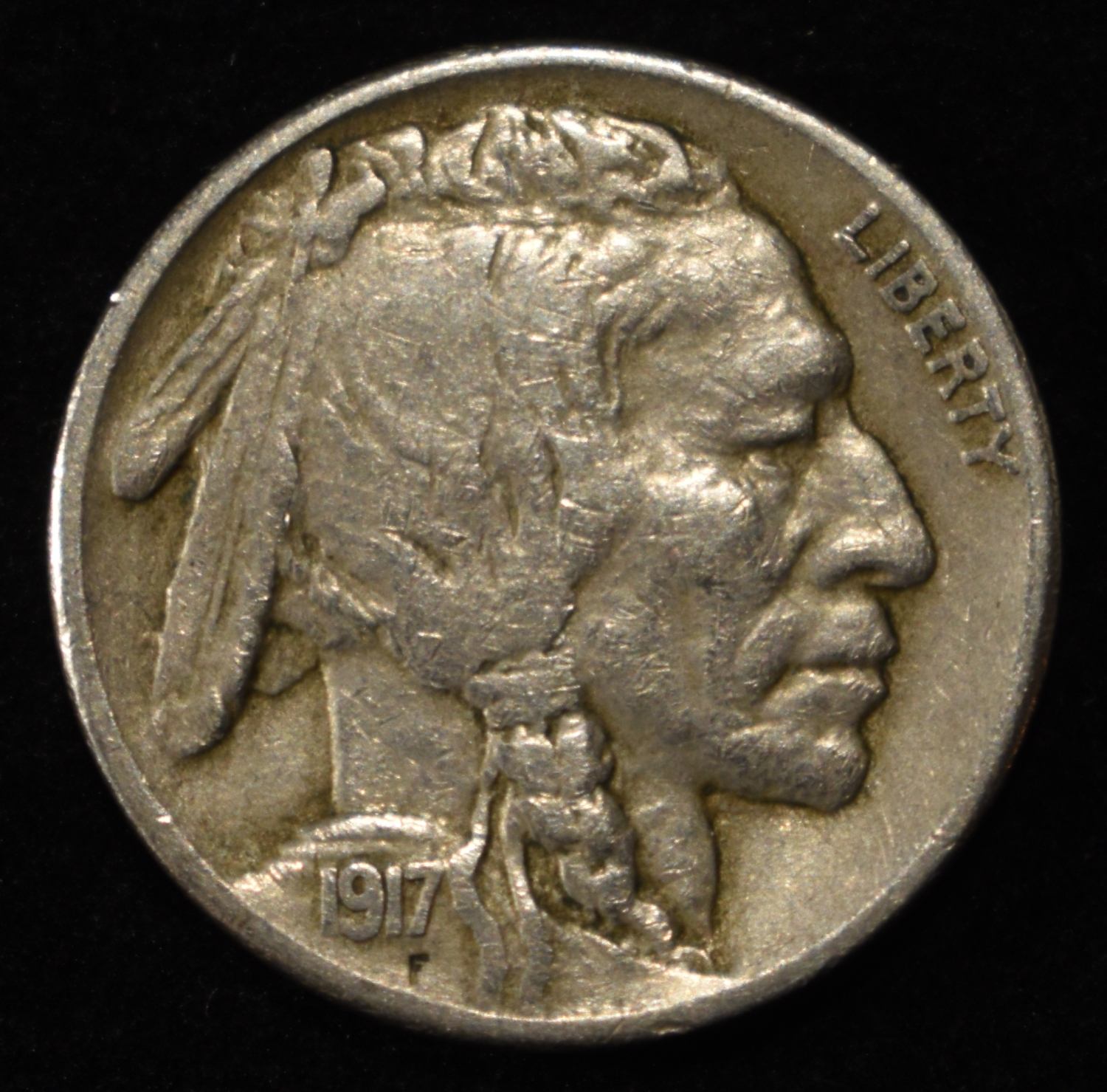 1917-S BUFFALO NICKEL VF/XF