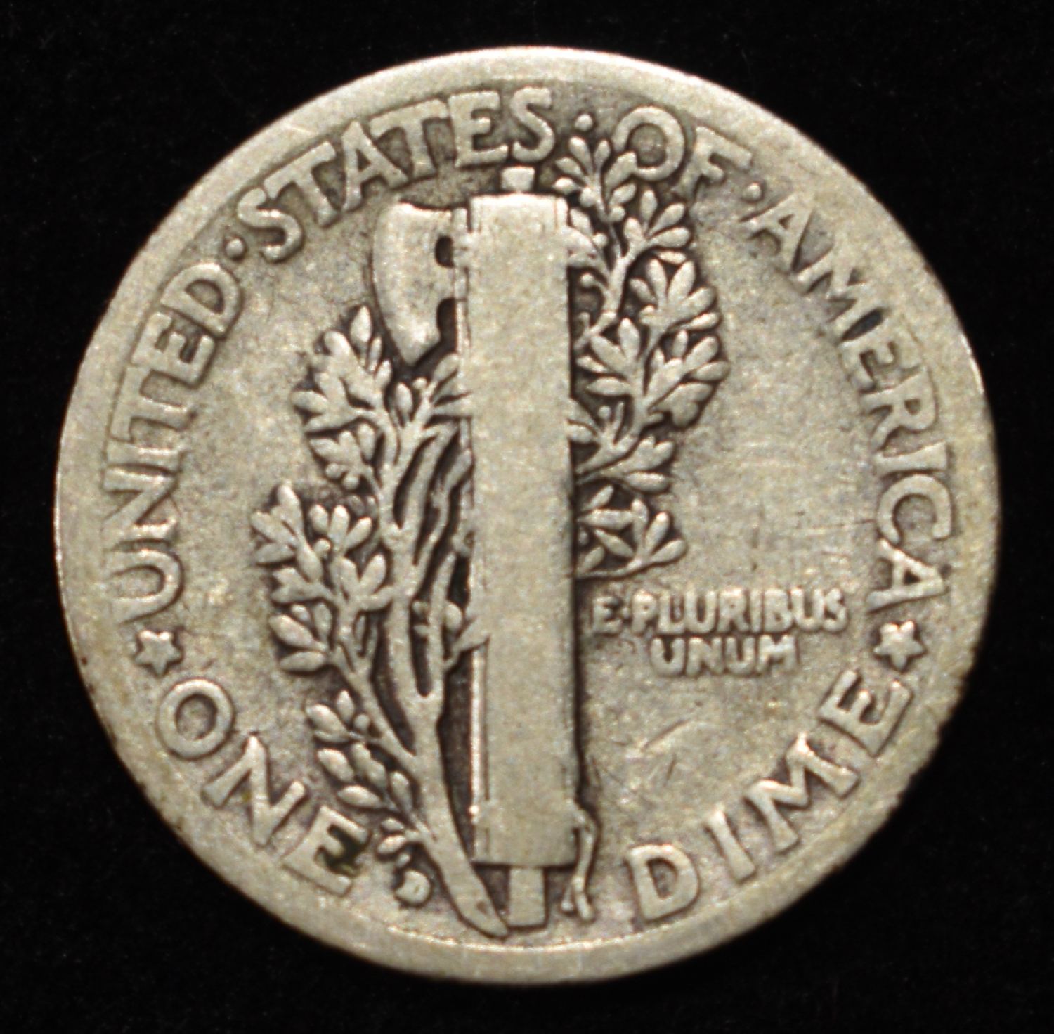 1916-D MERCURY DIME VG