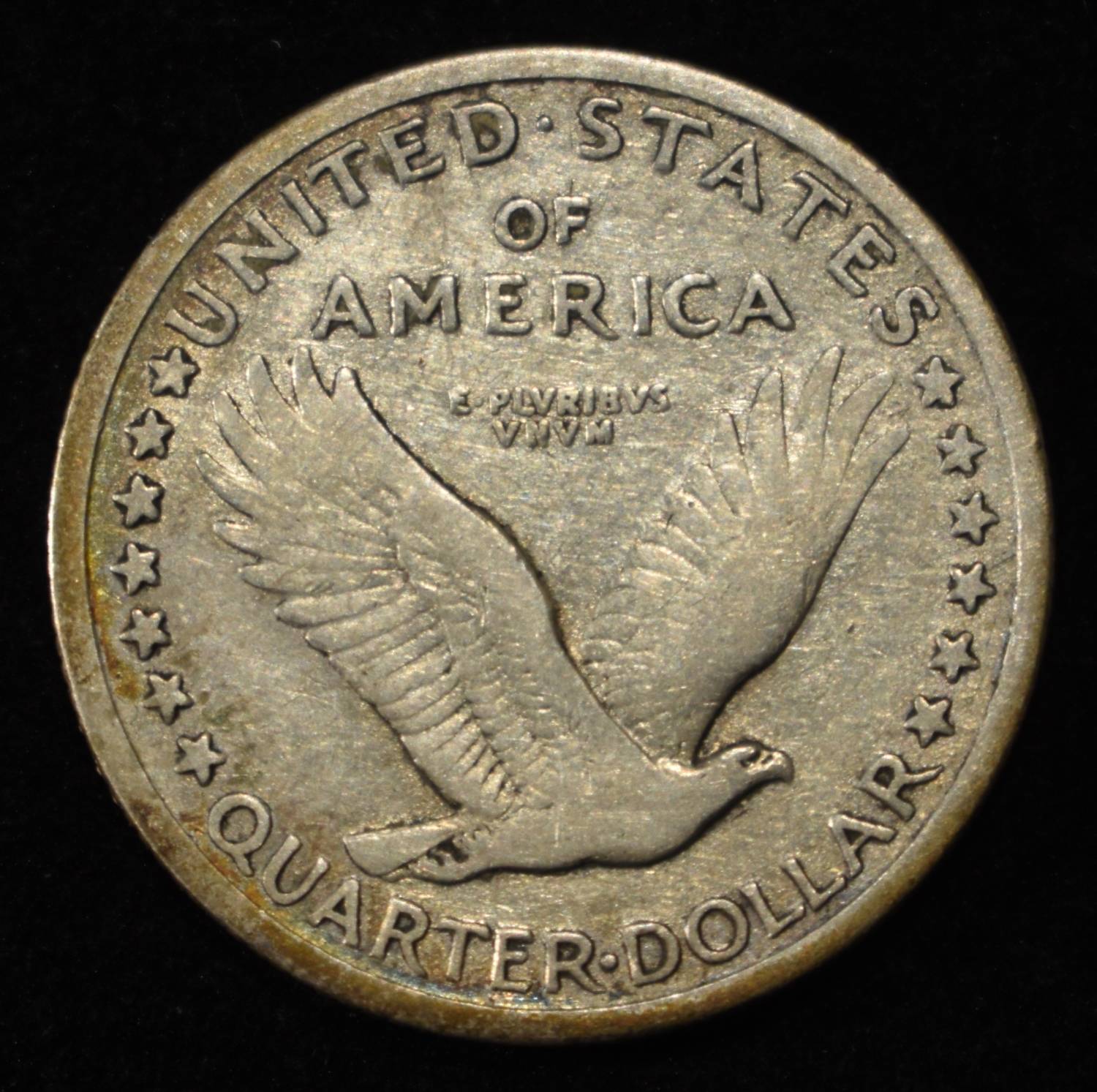1917 T-1 STANDING LIBERTY QUARTER VF