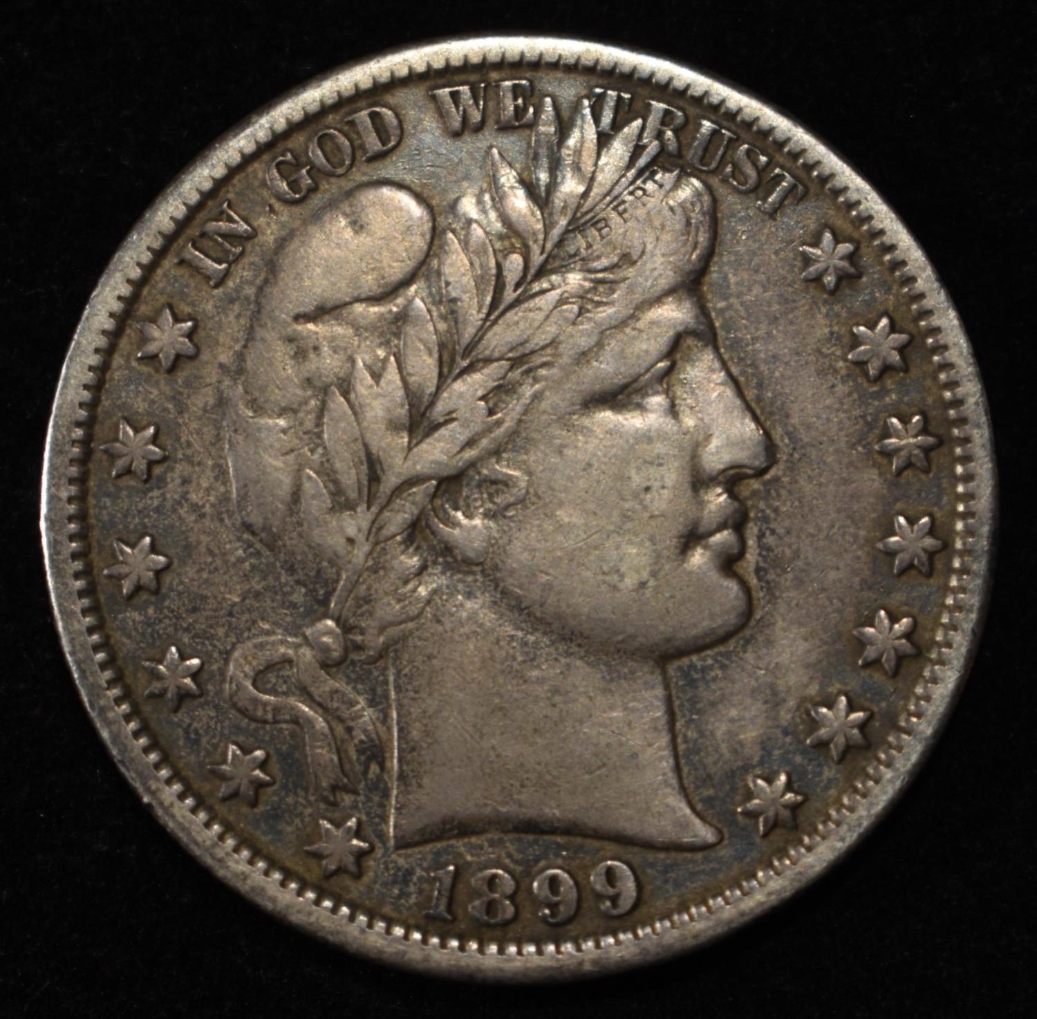 1899 BARBER HALF DOLLAR VF/XF