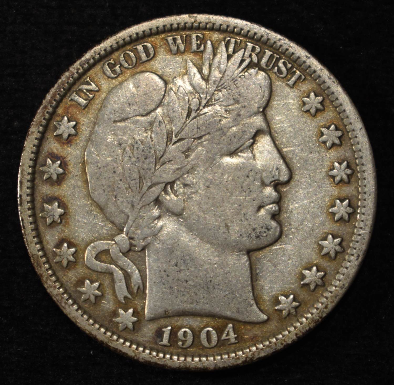 1904 BARBER HALF DOLLAR VF/XF